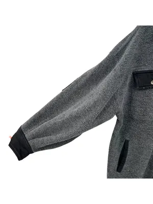 Free People Ruby Oversized Gray Button-Up Shacket Jacket Size Medium Boho Grunge thumbnail 3