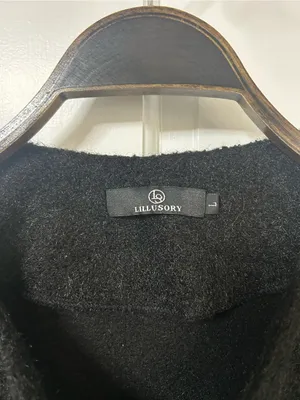 Sleeveless Open-Front Vest in Charcoal thumbnail 4