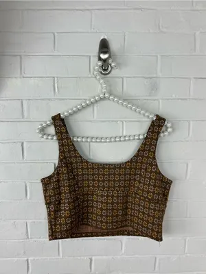 Altar’d State Boho Floral Knit Crop Top Size M thumbnail 6