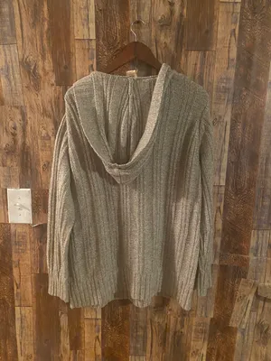 Faded Glory women's knit sweater with hoodie gray size 3X thumbnail 5