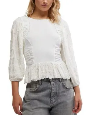 Free People Olivia Contrast Stitch Knit Top thumbnail 1