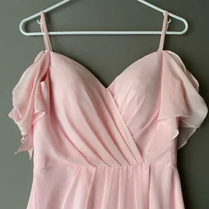Hebeos‎ Ethereal Dainty Fairy Flowy Formal Bridesmaid Prom Maxi Dress Pink thumbnail 4