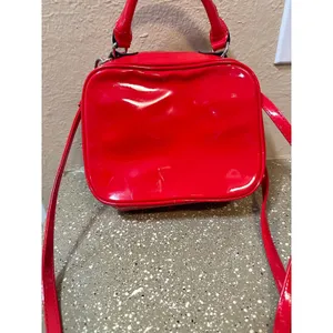 Wild Fable Red Patent Faux Leather‎ Square Mini Top Handle Crossbody Bag thumbnail 2