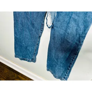 DL1961 Hannah Blue Denim Collared Cinched Waist Button Front Jumpsuit Size Small thumbnail 13