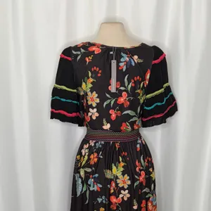 NWT!! Anthropologie ALDOMARTINS Catalonia Floral Paisley Maxi Dress Medium‎ thumbnail 9