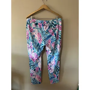 Lilly Pulitzer Kelly Knit Skinny Ankle Pant Mr Peacock Blue Tweethearts Size 14 thumbnail 6