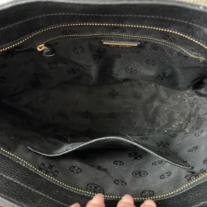 Tory Burch Thea Leather Tote Black w Tassels thumbnail 4