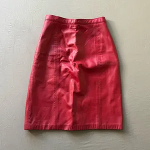 Vintage Red Leather Pencil Skirt thumbnail 1