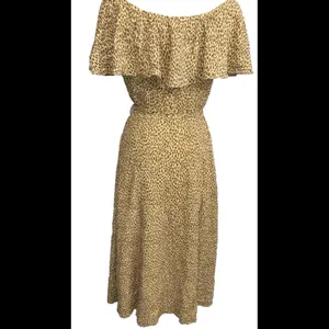 Anthropologie Designer Classy Animal Print Flutter Sleeve Boho Button‎ Dress 0 thumbnail 2