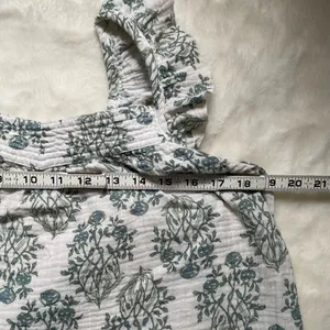 Rachel Zoe Floral Pajama Set 2 Pc Cotton Shorts Top Blue Green floral White M thumbnail 13