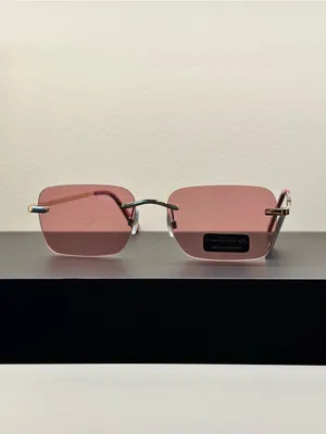 House of Harlow 1960 Pink Rimless Sunglasses thumbnail 2