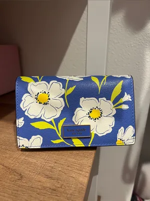 Kate Spade Katy Sunshine Floral Textured Leather Small Bifold Snap Wallet NWT thumbnail 2