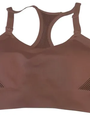 Auden Nursing Maternity Seamless Racerback Wireless Bralette - Dusty Rose Pink thumbnail 1