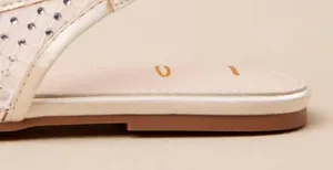 NIB Lulus Olwen Vanilla Mesh Rhinestone Pointed-Toe Slingback Flats thumbnail 3