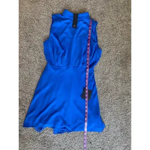 Lulu's NWT Blue Sleeveless Highneck Chiffon Dress - Small thumbnail 5