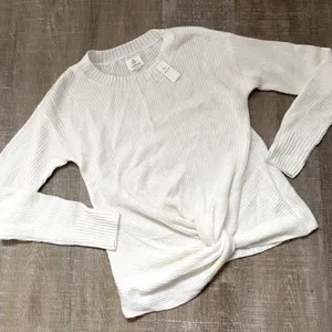 Aerie Offline Twist Front Sweater NWT XS Waffle Knit Ribbed Lounge Athleisure thumbnail 5