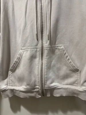 H&M Divided Women’s XS Cream Full Zip Hoodie Neutral Minimalist Sweatshirt thumbnail 4