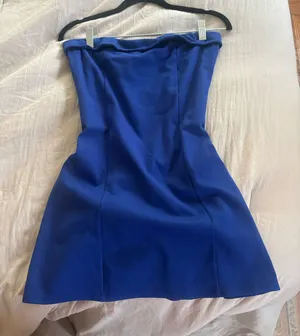 Altar'd State Blue strapless mini dress thumbnail 1
