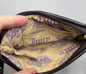 Vintage 2011 Juicy Couture Lavender Purple Velour Large Wristlet thumbnail 7