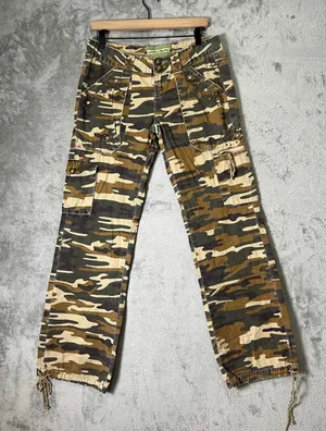 Vintage Y2k Miss Me Camouflage Cargo Pocket Drawstring Ankle Utility Pants Large thumbnail 1