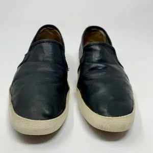 Frye Dylan‎ Slip On Sneakers in Black Leather Size 8.5 thumbnail 2