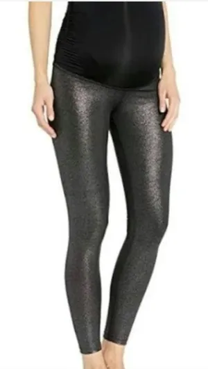 Beyond‎ the Bump Twinkle Foil Maternity Leggings Size: M thumbnail 1