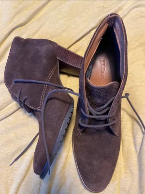 L.L. Bean Women's Suede Ankle Boots - Dark Brown thumbnail 4