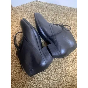 SoftWalk Womens Black Leather Lace Up Ankle Boots Low Block Heel 7M granny thumbnail 3