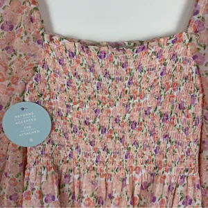Hill House The Grace Nap Dress in Pink Multi Pansy thumbnail 9
