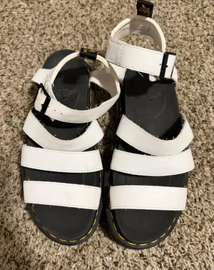 Dr. Martens Blaire White Leather Strappy Gladiator Sandals Womens 8 AW004 thumbnail 1