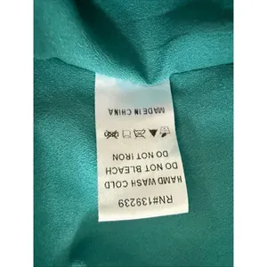 Do + Be Bow Tie Dress Teal Green Satin Mutton Sleeve Midi M thumbnail 9