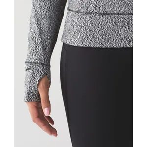 Lululemon Rush Hour Long Sleeve shirt 12 Running Luon Spray Jacquard White Black thumbnail 11