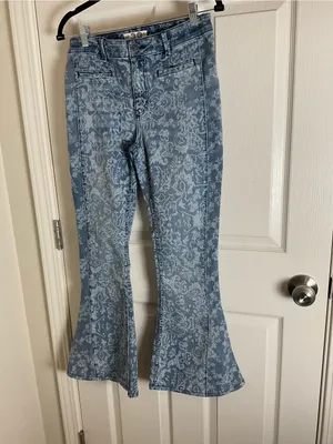 Free People We The Free Dream Lover Printed Flare Jeans – Size 29 thumbnail 2