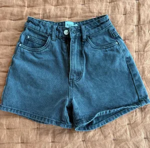 Princess Polly Black Denim Shorts High-Waisted thumbnail 1