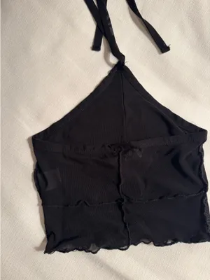 Princess Polly Black Halter Top thumbnail 2