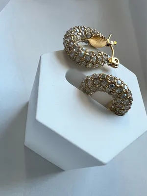 18k gold plated stainless steel small hoop earrings thumbnail 4