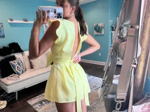 Lucy in the Sky yellow romper thumbnail 4