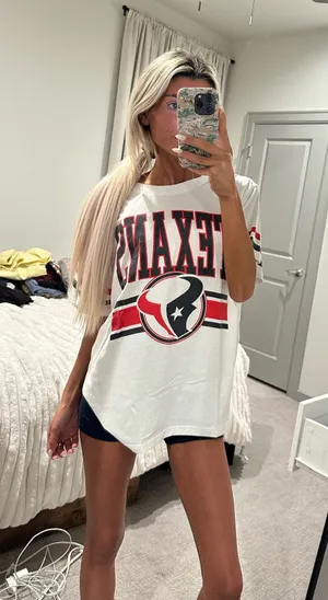 Houston Texans Tee Shirt White Size L thumbnail 1