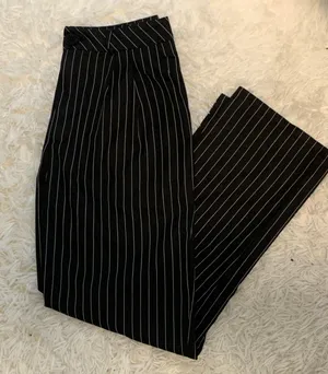 Striped Trousers Black thumbnail 1