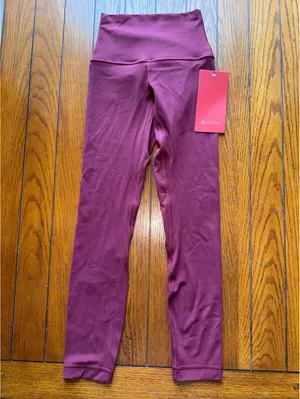 Lululemon Align High Rise 25” NY, Burgundy Bay Size 0 NWT thumbnail 3