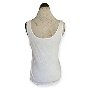 A New Day Womens White Tank Top Large Ribbed Sleeveless Minimalist Fall Winter thumbnail 4