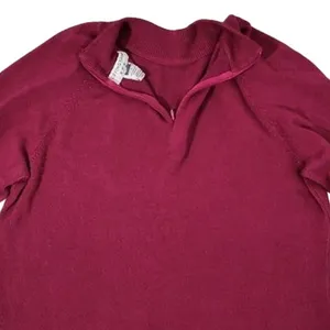 Covington Women's Burgundy Mock Neck 1/4 Zip Long Sleeve Sweater‎ XL Acrylic thumbnail 4