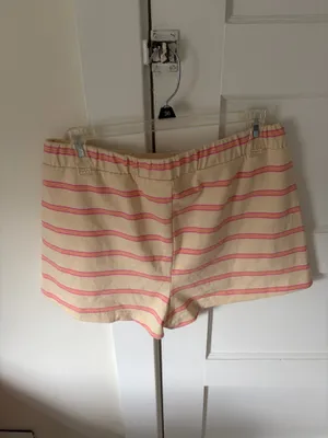 Pink Striped Cotton Shorts Size M thumbnail 2