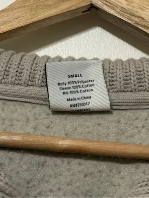 Varley Rogers Sweater Size Small Half Zip Sage Grey thumbnail 4