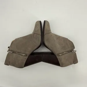 Rag & Bone Suede Block Heel Ankle Boots Taupe Side Zip Size EU 40 US 9‎ thumbnail 4