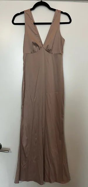 Champagne Maxi Dress Brown thumbnail 1