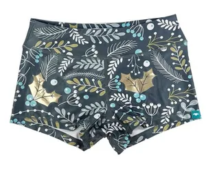 Wodbottom Blue Gold Foil Holly Winter Shorts 3" CrossFit‎ Workout Size Medium thumbnail 1
