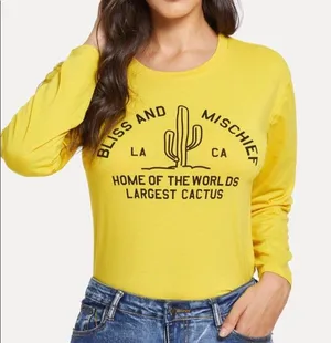 Yellow Graphic Tee Size M thumbnail 1