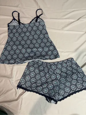 Laura Ashley 2-Piece Pajama Set | Women’s M | Lace Trim Cami & Shorts thumbnail 5