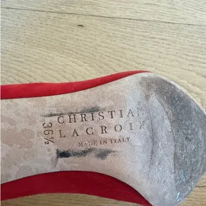 Christian Lacroix - Pointed Toe Stiletto Pumps in Red thumbnail 8